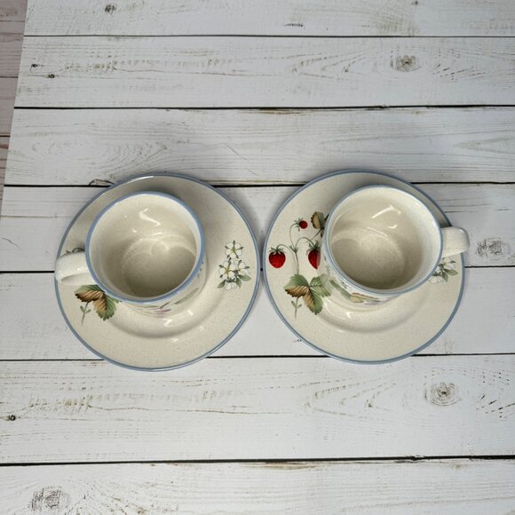 Set of 2 Savior Vivre Lucious Coffee Tea Mug with Saucer Fruit Motif JJ017 - Picture 2 of 12